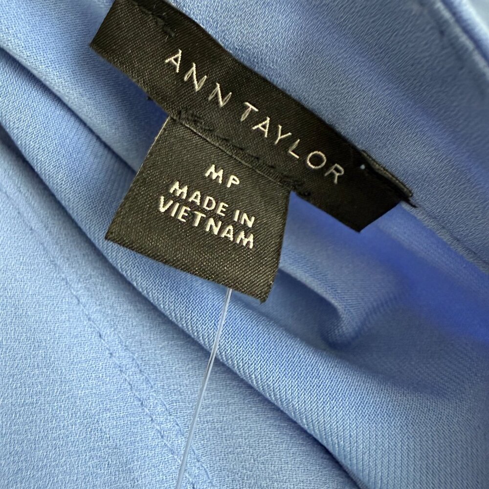 Womens Ann Taylor PM Periwinkle Long Sleeve Career Blouse NWT - Picture 6 of 6